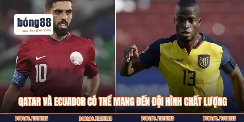 Qatar và Ecuador có thể mang đến đội hình chất lượng